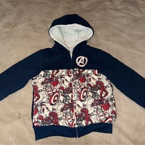 Marvel Avengers Kids Hoodie - Navy and Cream